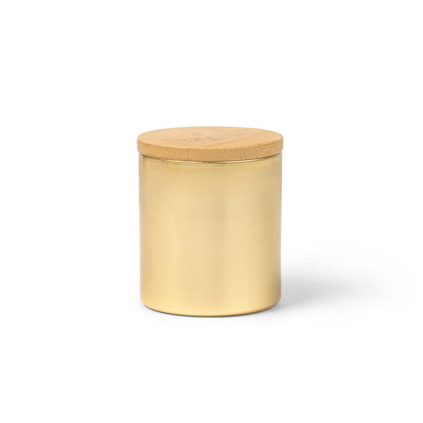 Stamina Maris scented candle in gold, ready for laser engraving