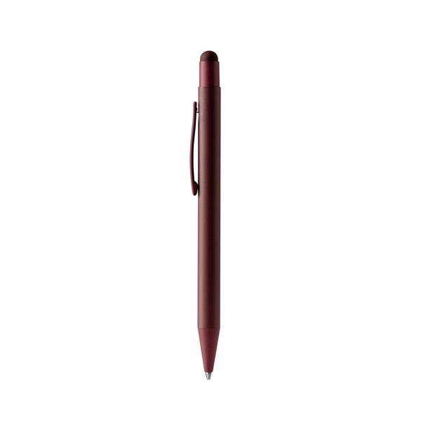 Stamina Leoni metallic ball pen in dark red, ready for logo printing