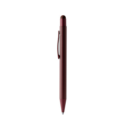 Stamina Leoni metallic ball pen in dark red, ready for logo printing