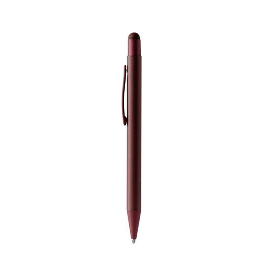 Stamina Leoni metallic ball pen in dark red, ready for logo printing