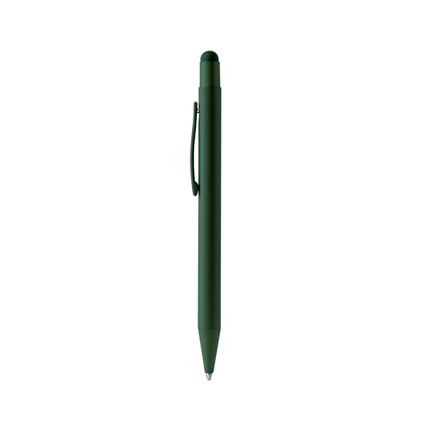 Stamina Leoni metallic ball pen in dark green, ready for logo printing