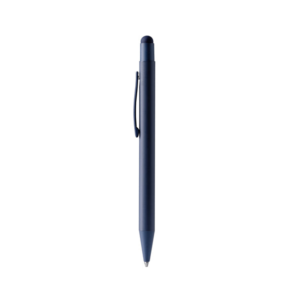 Stamina Leoni metallic ball pen in navy blue, ready for logo printing