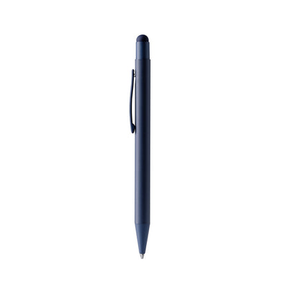 Stamina Leoni metallic ball pen in navy blue, ready for logo printing