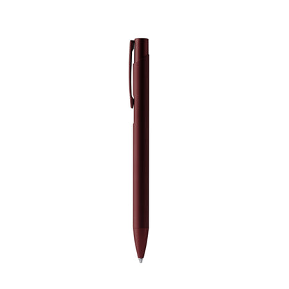 Stamina Prosa ball pen with metal body and push button in dark red, ready for logo printing