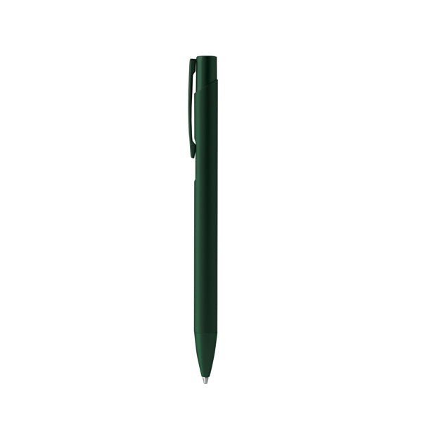 Stamina Prosa ball pen with metal body and push button in dark green, ready for logo printing
