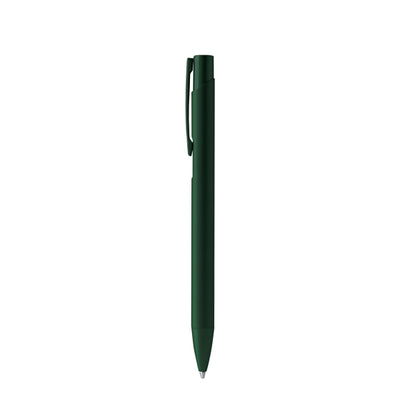 Stamina Prosa ball pen with metal body and push button in dark green, ready for logo printing