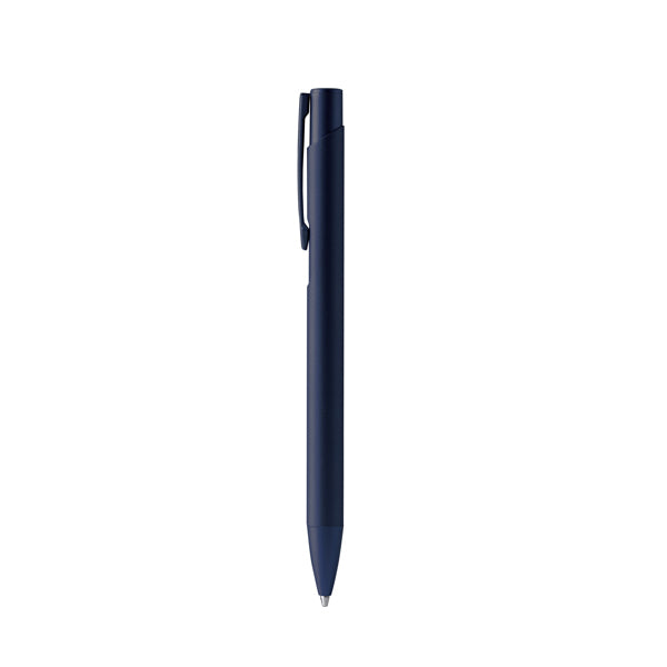 Stamina Prosa ball pen with metal body and push button in navy blue, ready for logo printing