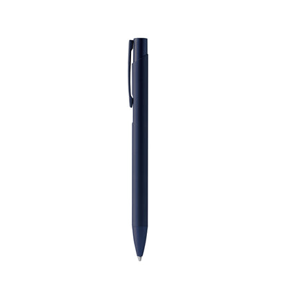 Stamina Prosa ball pen with metal body and push button in navy blue, ready for logo printing