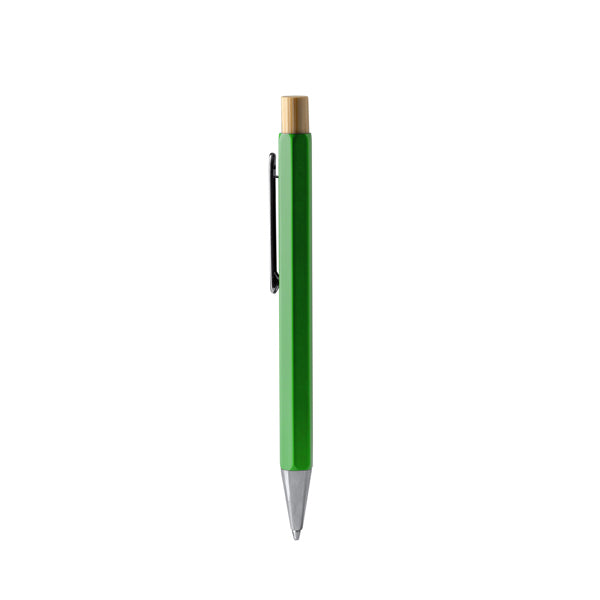 Stamina Salom bamboo ball pen in fern green, ready for logo printing