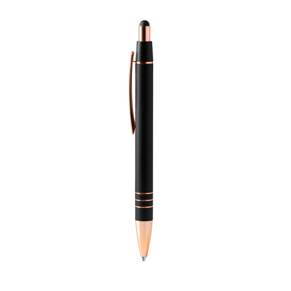 Stamina Leiva push-button ball pen in black, ready for laser engraving