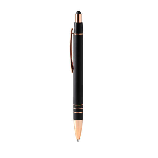 Stamina Leiva push-button ball pen in black, ready for laser engraving