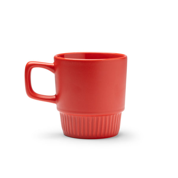 Stamina Longi ceramic mug 300 ml in red, ready for logo printing