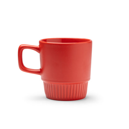 Stamina Longi ceramic mug 300 ml in red, ready for logo printing