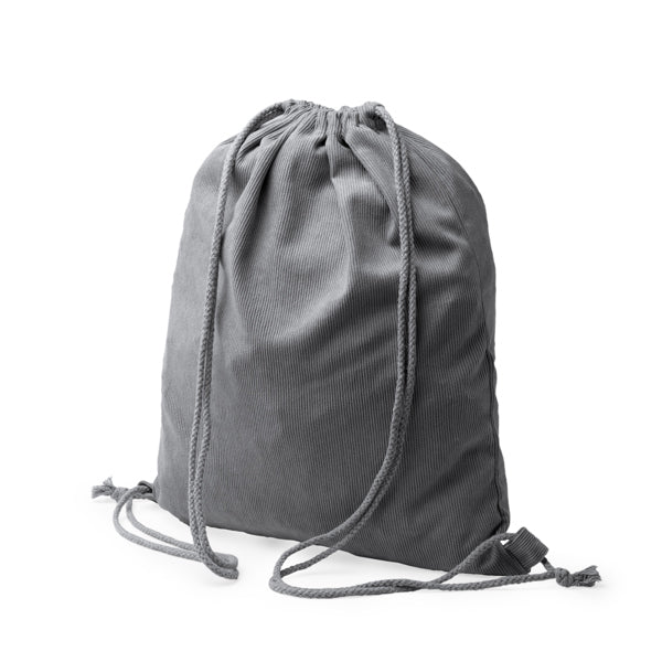 Stamina Masur corduroy fabric drawstring bag, ready for logo printing