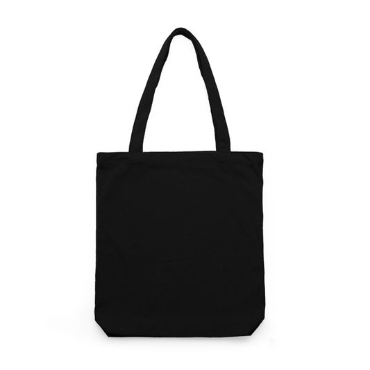 Stamina Fasler corduroy fabric tote bag in black, ready for logo printing