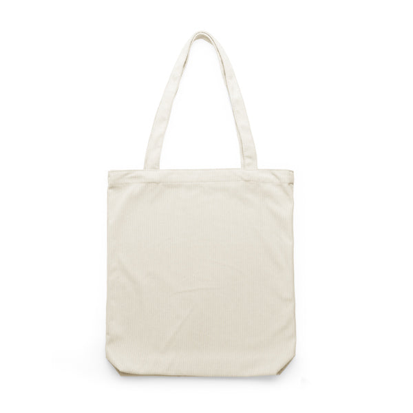 Stamina Fasler corduroy fabric tote bag in beige, ready for logo printing