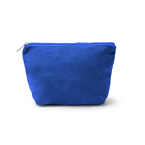 Stamina Loter corduroy fabric toiletry bag in royal blue, ready for logo printing
