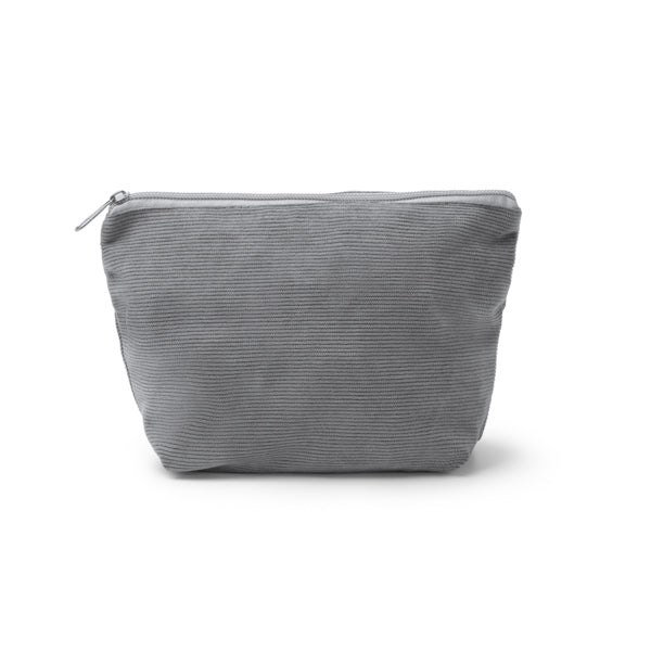 Stamina Loter corduroy fabric toiletry bag in grey, ready for logo printing