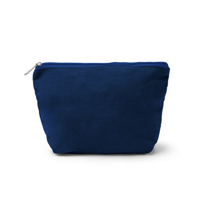 Stamina Loter corduroy fabric toiletry bag in navy blue, ready for logo printing