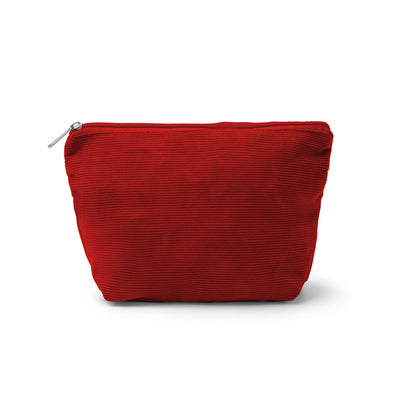 Stamina Loter corduroy fabric toiletry bag in red, ready for logo printing
