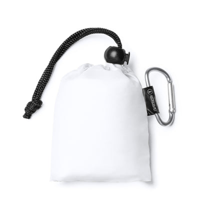 Stamina Declan lDPE rain poncho in white, ready for logo printing