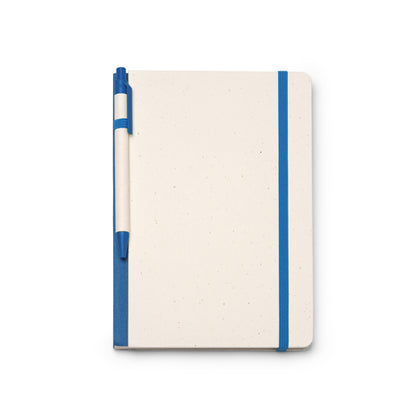 Stamina Yoris recycled cardboard from milk notebook A5 in light royal, ready for logo printing