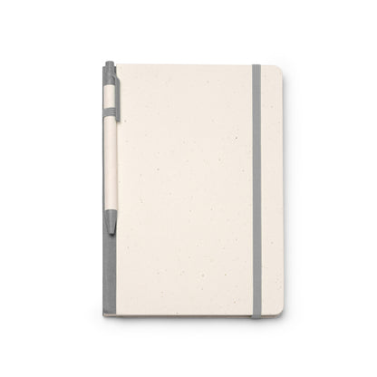 Stamina Yoris recycled cardboard from milk notebook A5 in grey, ready for logo printing