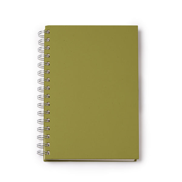 Stamina Ranic recycled cardboard from milk notebook A5 in oasis green, ready for logo printing