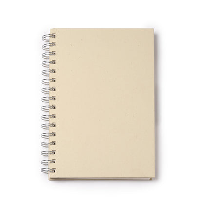 Stamina Ranic recycled cardboard from milk notebook A5 in beige, ready for logo printing