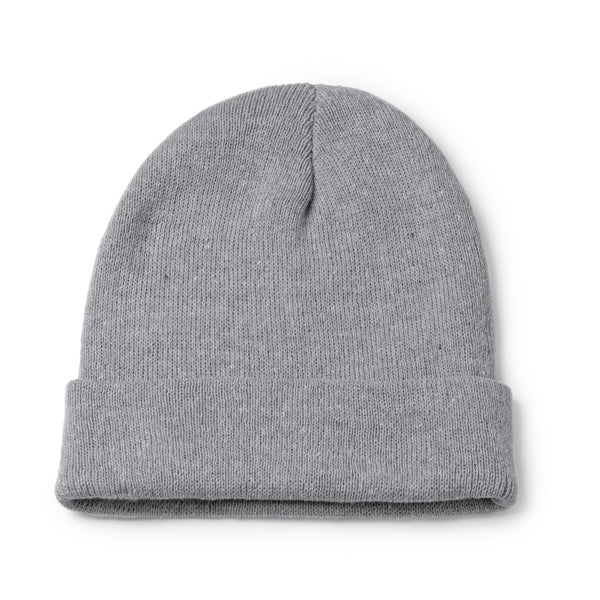 Stamina Rosmal recycled RPET polyester beanie in grey, ready for logo printing