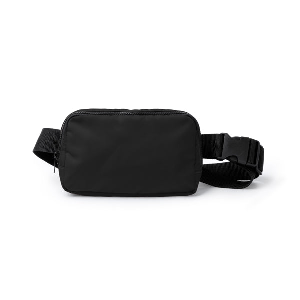 Stamina Avalon recycled nylon belt pouch in black, ready for logo printing