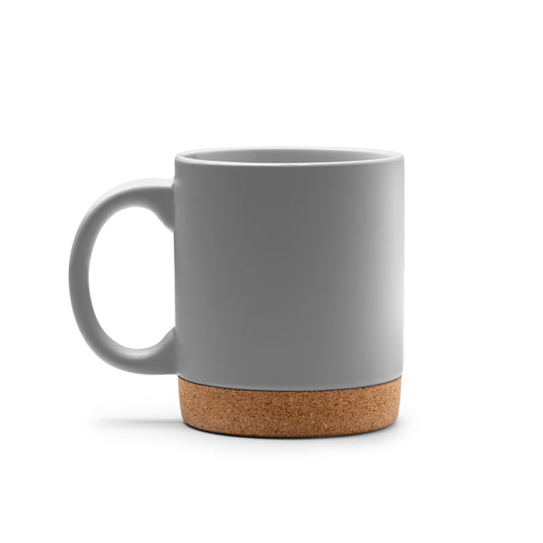 Stamina Nurix ceramic and cork mug 320 ml in grey, ready for logo printing