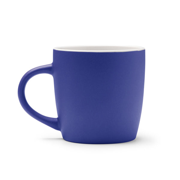 Stamina Amit compact ceramic mug 230 ml in royal blue, ready for logo printing