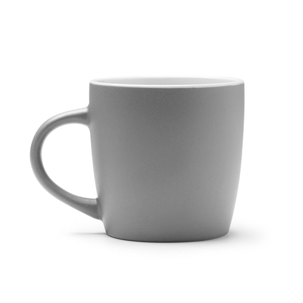 Stamina Amit compact ceramic mug 230 ml in grey, ready for logo printing