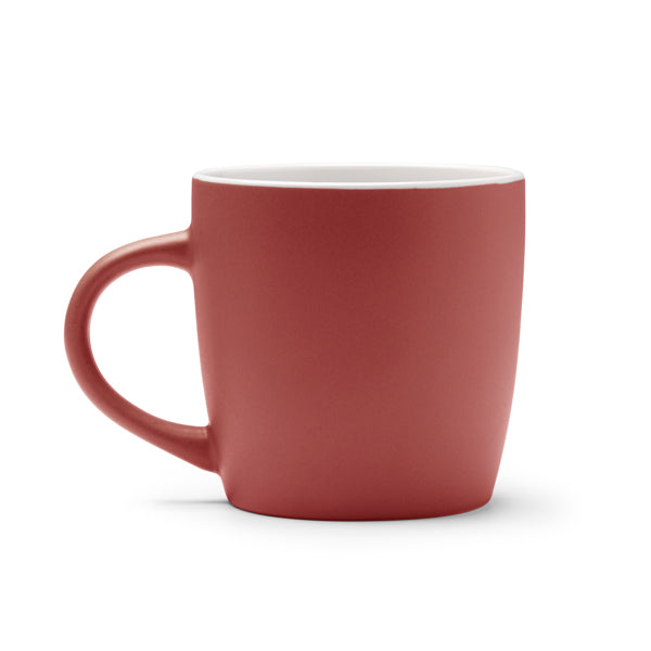Stamina Amit compact ceramic mug 230 ml in red, ready for logo printing