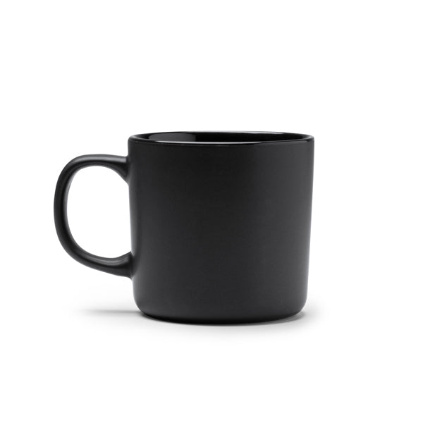 Stamina Molis matte finish ceramic mug 300 ml in black, ready for logo printing