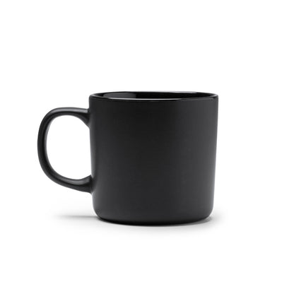Stamina Molis matte finish ceramic mug 300 ml in black, ready for logo printing