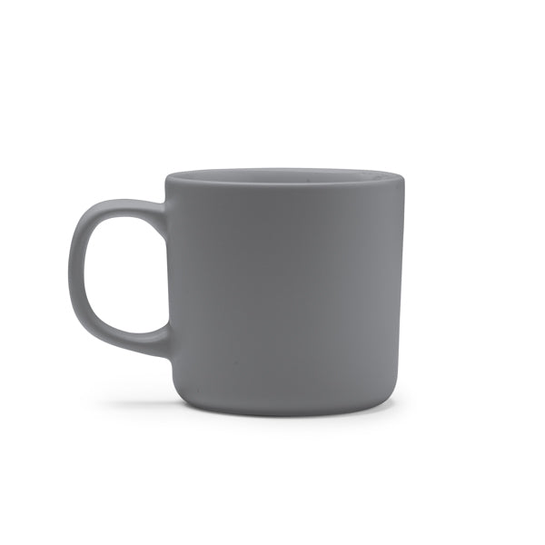 Stamina Molis matte finish ceramic mug 300 ml in grey, ready for logo printing