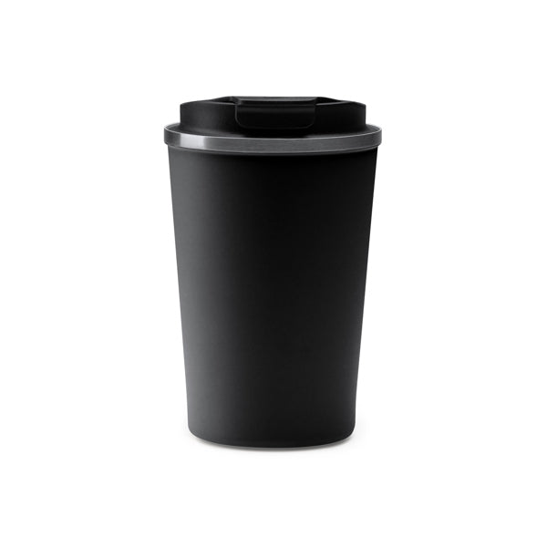 Stamina Tomas stainless steel thermal cup 400 ml in black, ready for laser engraving