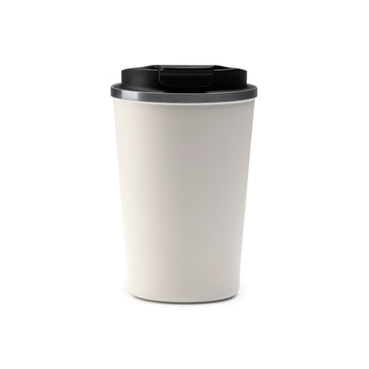 Stamina Tomas stainless steel thermal cup 400 ml in vintage white, ready for laser engraving
