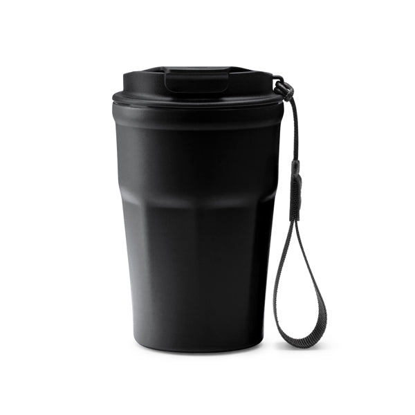 Stamina Keury stainless steel thermal cup 350 ml in black, ready for laser engraving