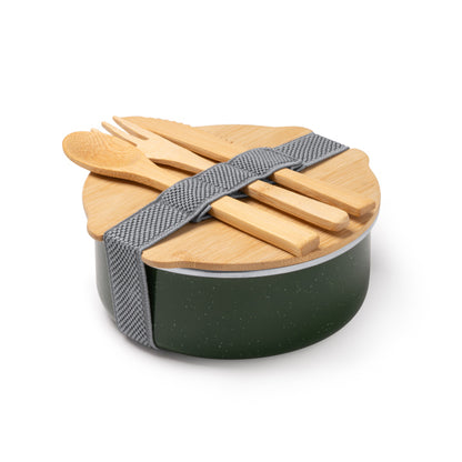 Stamina Evelin ceramic and bamboo lunch box, ready for logo printing