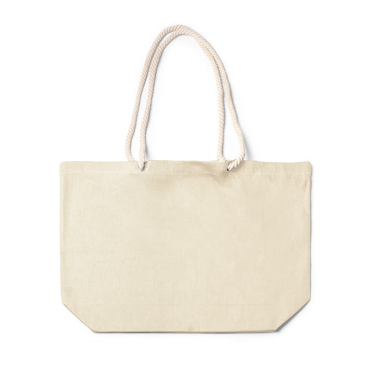 Stamina Sandy cotton beach bag in beige, ready for logo printing