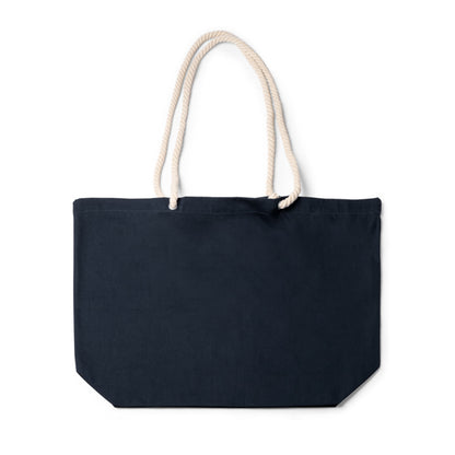 Stamina Zuko cotton beach bag in navy blue, ready for logo printing