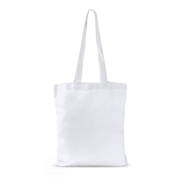 Stamina Dorsi organic cotton tote bag in white, ready for logo printing