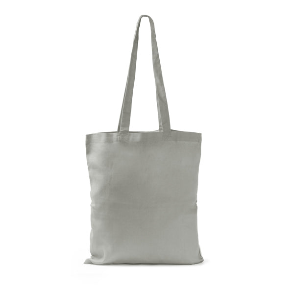 Stamina Dorsi organic cotton tote bag in light grey, ready for logo printing