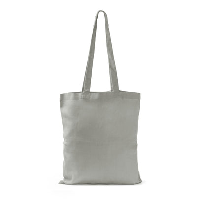 Stamina Dorsi organic cotton tote bag in light grey, ready for logo printing