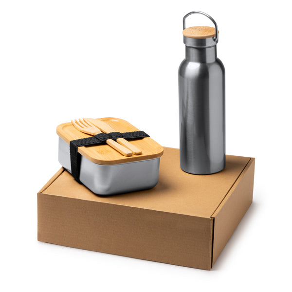 Stamina Bagner stainless steel and bamboo lunch box, ready for laser engraving