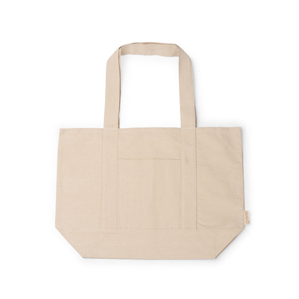 Stamina Paty recycled cotton beach bag in beige, ready for logo printing