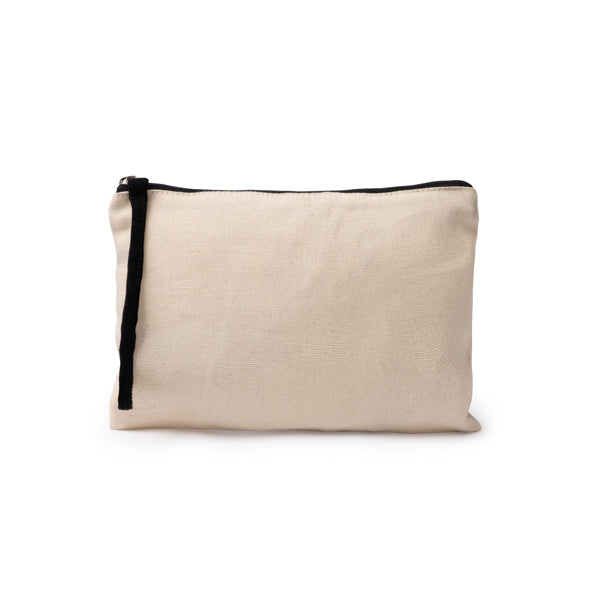 Stamina Nasbil cotton toiletry bag in black, ready for logo printing
